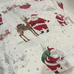 Pottery Barn Kids Christmas Santa and Reindeer Crib Sheet